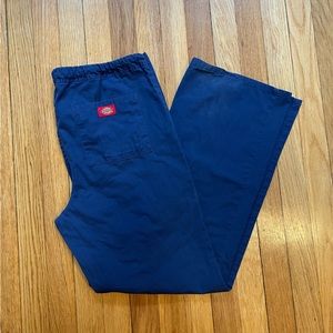 Dickies navy blue unisex EDS signature drawstring scrub pants size small